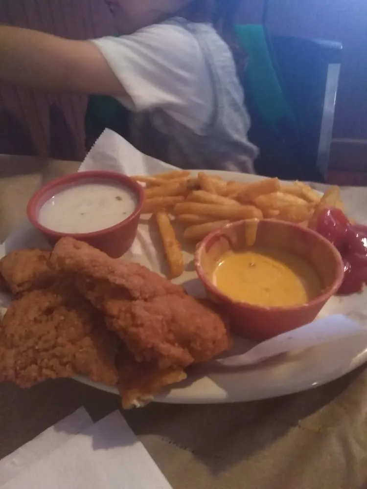Chicken Fingers with Fries with Cheese